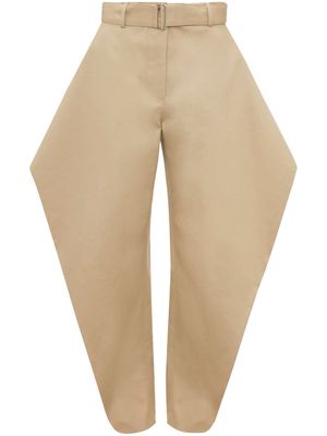 JW Anderson straight-leg belted trousers - Neutrals