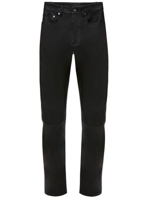 JW Anderson straight-leg leather trousers - Black
