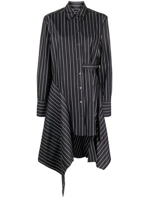 JW Anderson striped cotton shirtdress - Black