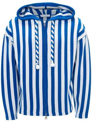 JW Anderson striped hooded cardigan - Blue