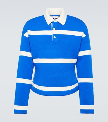 JW Anderson Striped wool-blend polo shirt