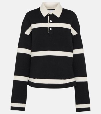 JW Anderson Striped wool-blend polo sweater