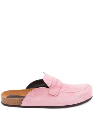 JW Anderson suede loafer mules - Pink