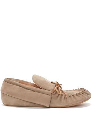 JW Anderson suede moccasin loafers - Neutrals