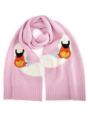 JW Anderson swan-knit scarf - Pink