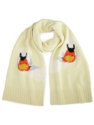 JW Anderson swan-knit scarf - Yellow
