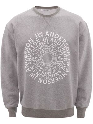 JW Anderson Swirl logo-embroidered sweatshirt - Grey