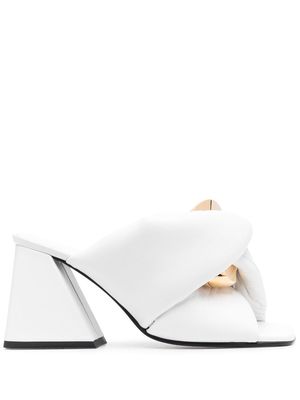 JW Anderson twist-detail calf-leather mules - White
