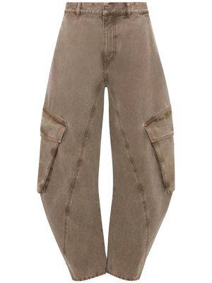 JW Anderson twisted cargo jeans - Green