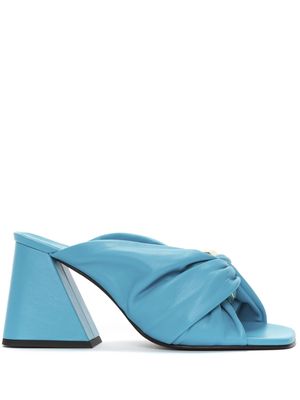 JW Anderson twisted-chain leather mules - Blue