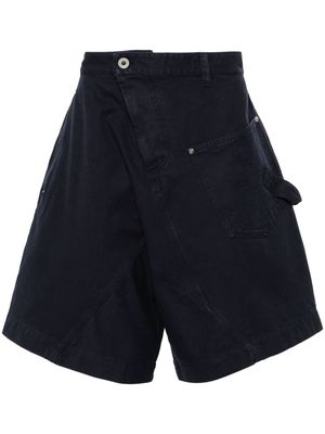 JW Anderson Twisted cotton bermuda shorts - Blue