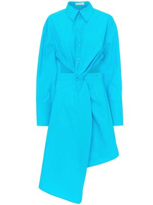 JW Anderson twisted cut-out shirt dress - Blue