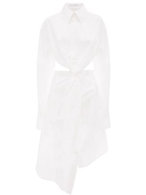 JW Anderson twisted cut-out shirt dress - White