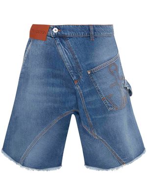 JW Anderson twisted denim shorts - Blue