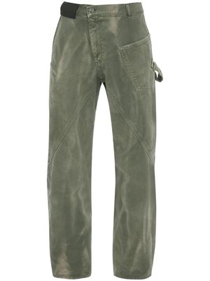 JW Anderson Twisted straight-leg jeans - Green