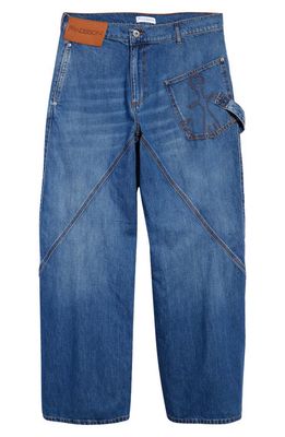 JW Anderson Twisted Workwear Denim Jeans in Light Blue
