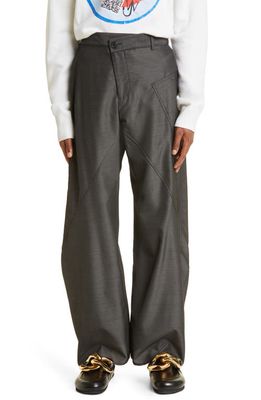 JW Anderson Twisted Workwear Trousers in Graphite