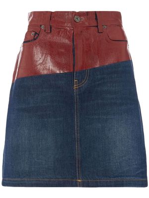 JW Anderson two-tone denim mini skirt - Blue