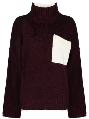 JW Anderson two-tone knit jumper - Red