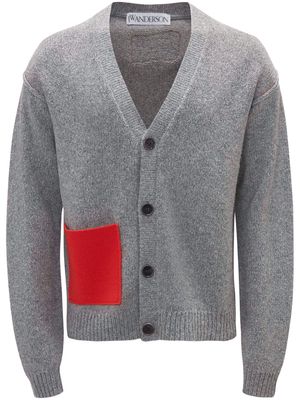 JW Anderson two-tone knitted cardigan - Grey