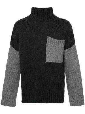 JW Anderson two-tone knitted jumper - Grey