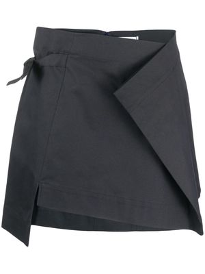 JW Anderson wrap cotton miniskirt - Blue