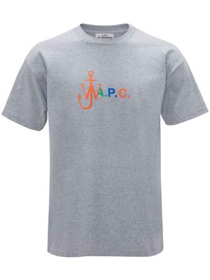 JW Anderson x A.P.C. Anchor logo-print T-shirt - Grey