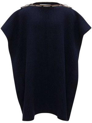 JW Anderson x A.PC. Swann knitted wool poncho - Blue