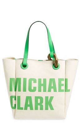 JW Anderson x Michael Clark Chain Link Tote in White/Green