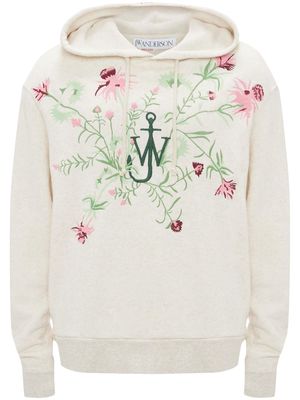 JW Anderson x Pol Anglada embroidered hoodie - Neutrals