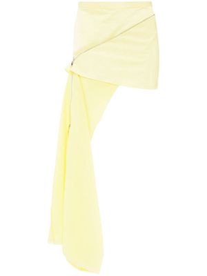 JW Anderson zip-detail mini skirt - Yellow
