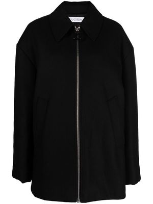 JW Anderson zip-front wool-blend coat - Black