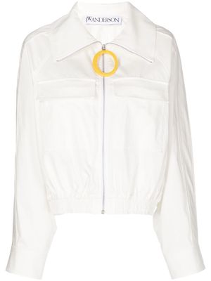 JW Anderson zip-up cropped jacket - White