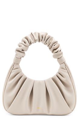 JW PEI Gabbi Ruched Faux Leather Hobo in Ivory