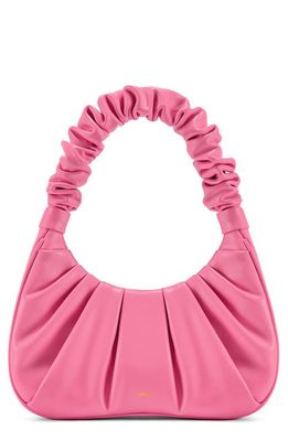 JW PEI Gabbi Ruched Faux Leather Hobo in Pink