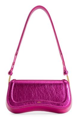 JW PEI Joy Metallic Faux Leather Shoulder Bag in Red Violet