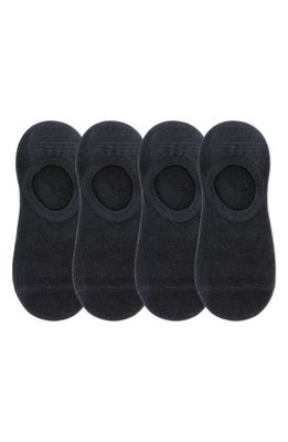 K Bell Socks 4-Pack Low-Cut Sock Liners in Black