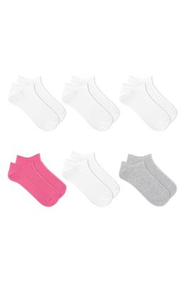 K Bell Socks 6-Pack Assorted No-Show Socks in White Black Pink