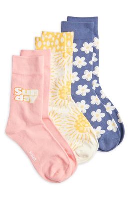 K Bell Socks Spring Fun Assorted 3-Pack Crew Socks 