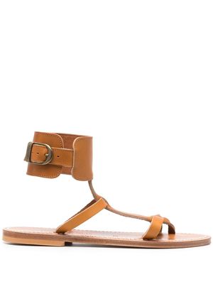 K. Jacques ankle-fastening flat sandals - Brown
