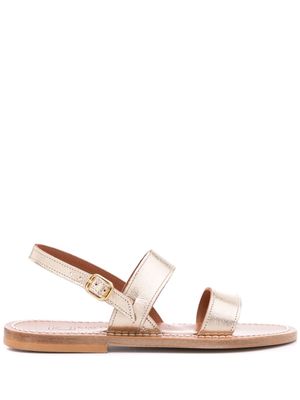 K. Jacques buckled leather sandals - Gold