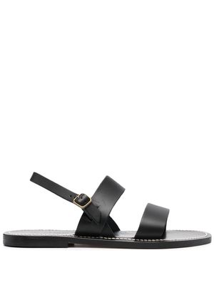 K. Jacques contrast-stitching calf-leather sandals - Black