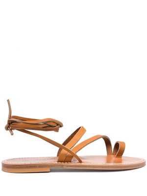 K. Jacques Ellada strappy leather sandals - Brown