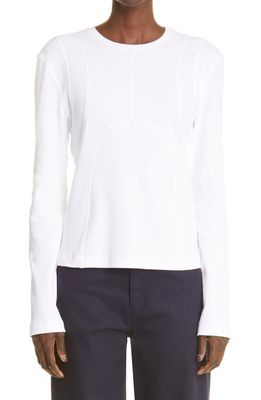 K. NGSLEY Gender Inclusive Dani Fitted Rib T-Shirt in White