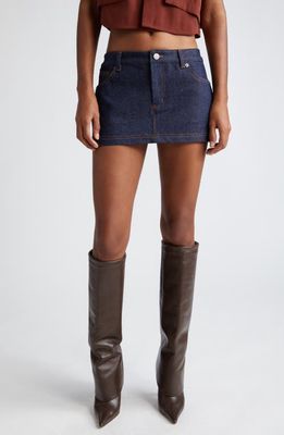 K.NGSLEY Ravedin Denim Miniskirt in Indigo 