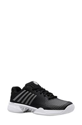 K-Swiss Hypercourt Express 2 Tennis Shoe in Black/white/silver