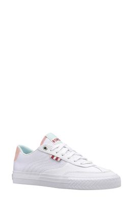 K-Swiss WrapShot Classic Sneaker in White/Peachy Keen