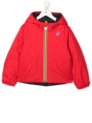 K Way Kids Jacques reversible down-filled jacket - Red