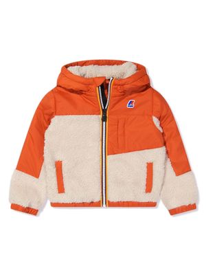 K Way Kids Le Vrai 3.0 Neige Orsetto panelled jacket - Orange