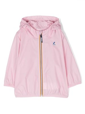 K Way Kids Le Vrai hooded zip jacket - Pink